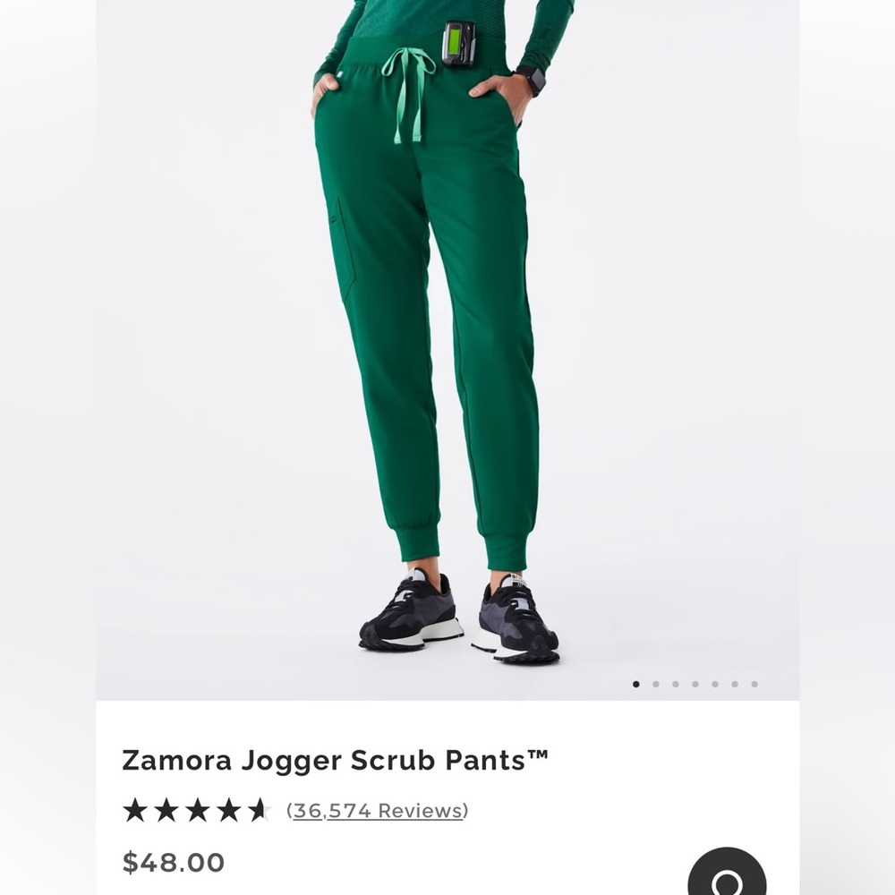 Figs Women’s Zamora Jogger Scrub Pants Hunter Green Medium